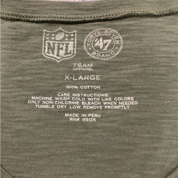 NFL T-Shirt Women’s Size XL Color Green New York Jets V-Neck Forty Seven Brand - Picture 3 of 6